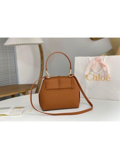 Chloe Penelope Medium Brown Soft Leather Flap Shoulder Crossbody Bag - Detail view 7