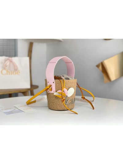 Chloe Small Natural Fibers Woody Basket Bag - Detail view 2