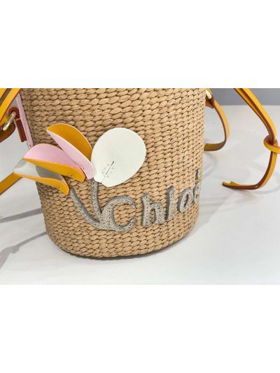 Chloe Small Natural Fibers Woody Basket Bag - Detail view 3