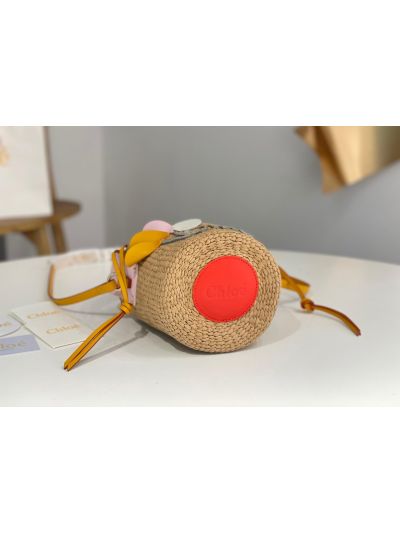 Chloe Small Natural Fibers Woody Basket Bag - Detail view 7