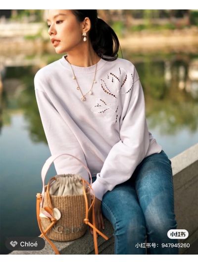 Chloe Small Natural Fibers Woody Basket Bag - Detail view 9