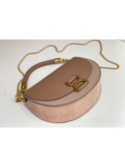 Chloe Small Pink Leather Marcie Chain Top Handle Flap Shoulder Bag - Detail view 5