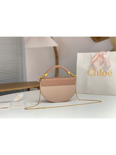 Chloe Small Pink Leather Marcie Chain Top Handle Flap Shoulder Bag - Detail view 6
