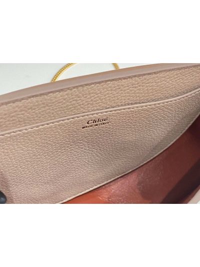 Chloe Small Pink Leather Marcie Chain Top Handle Flap Shoulder Bag - Detail view 8