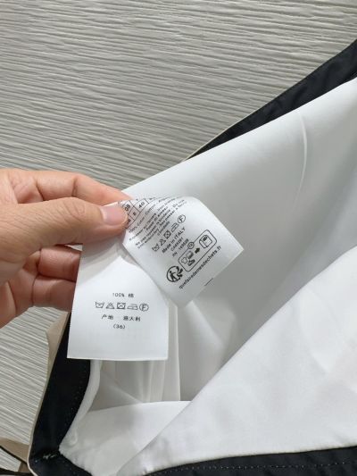 Dior A-Line Belted Skirt in Beige