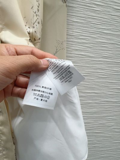 Dior Belted Floral Dress in White