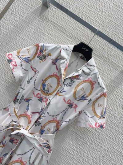 Dior Belted Monogram Dress in Multicolor