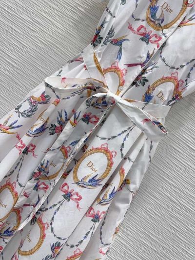 Dior Belted Monogram Dress in Multicolor