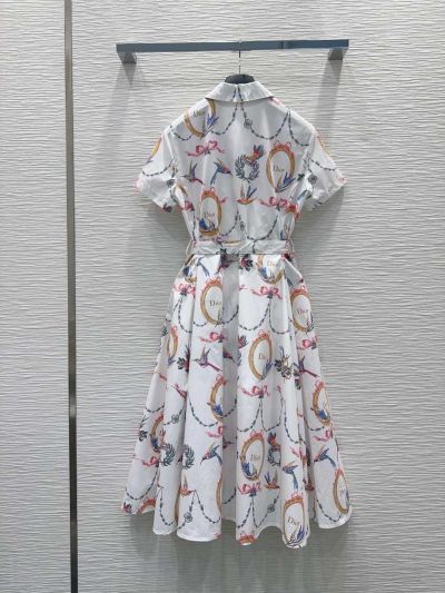 Dior Belted Monogram Dress in Multicolor