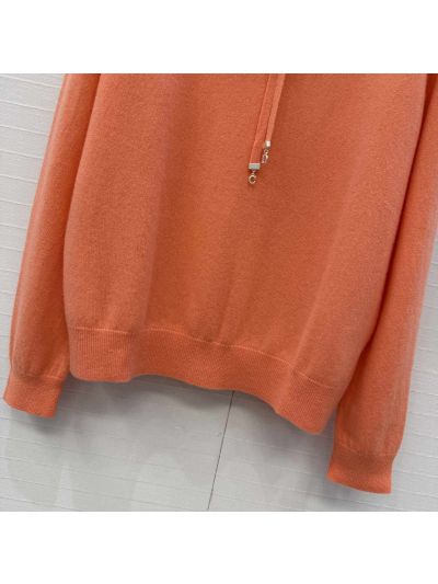 Dior Bow Cashmere Sweater in Orange