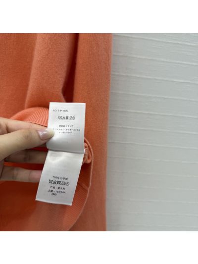 Dior Bow Cashmere Sweater in Orange