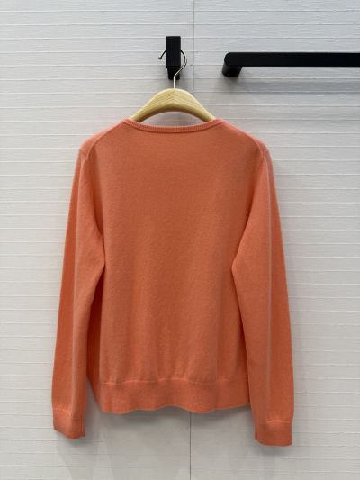 Dior Bow Cashmere Sweater in Orange