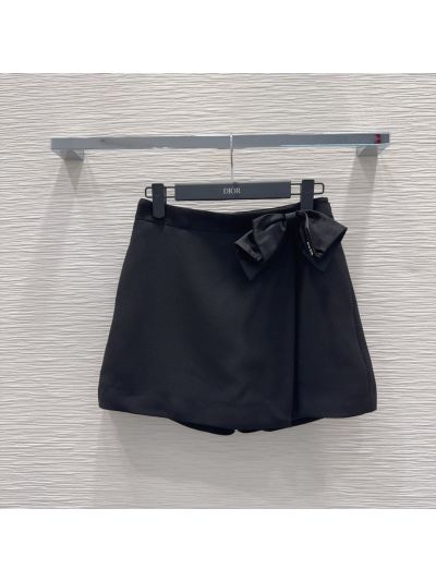 Dior Button-Front Bow Set in Navy