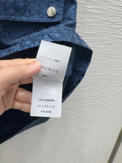 Dior Button-Front Monogram Dress in Navy