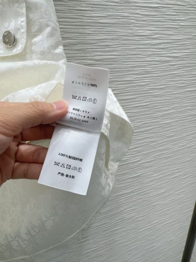 Dior Button-Front Monogram Dress in White