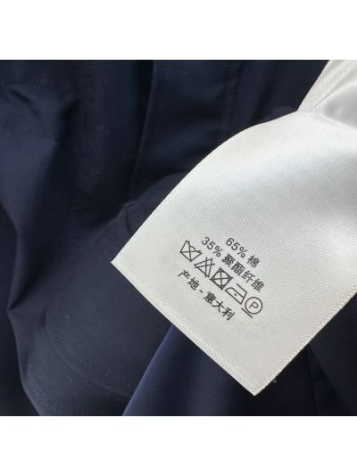 Dior Button-Front Stand Collar Trench Coat in Navy