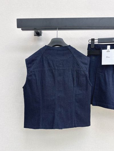 Dior Crew Neck Denim Set in Navy