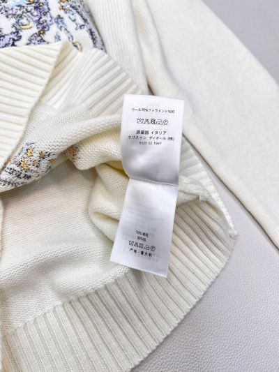 Dior Crew Neck Embroidered Sweater in White