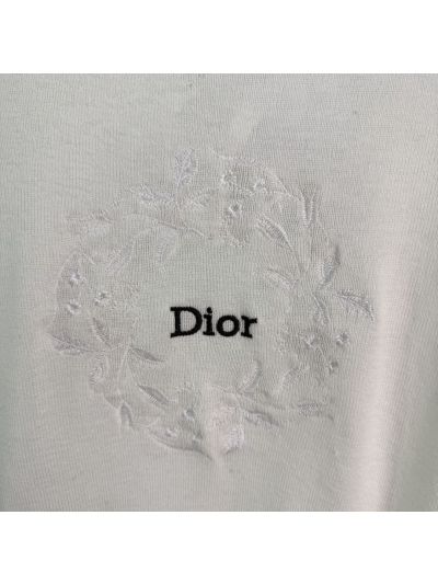 Dior Crew Neck Flutter Sleeve Knit Top