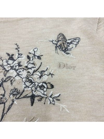 Dior Crew Neck Short Sleeve Knit Top