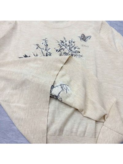 Dior Crew Neck Short Sleeve Knit Top