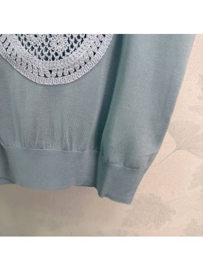 Dior Crew Neck Short Sleeve Pants in Light Blue