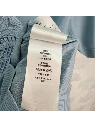 Dior Crew Neck Short Sleeve Pants in Light Blue