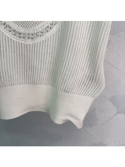 Dior Crew Neck Short Sleeve Pants in White