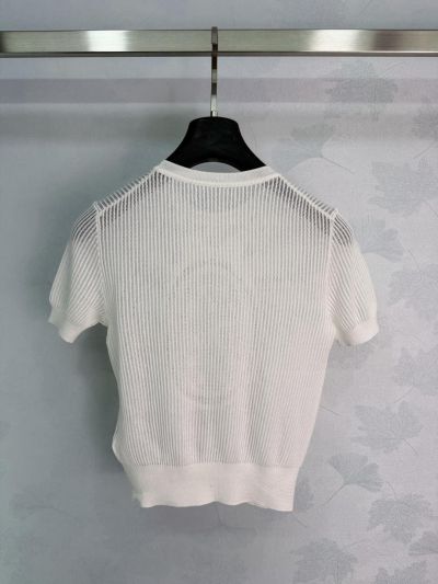 Dior Crew Neck Short Sleeve Pants in White