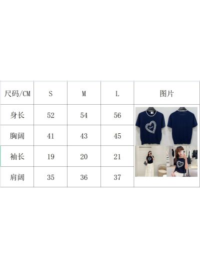 Dior Crew Neck Short Sleeve T-Shirt in Navy