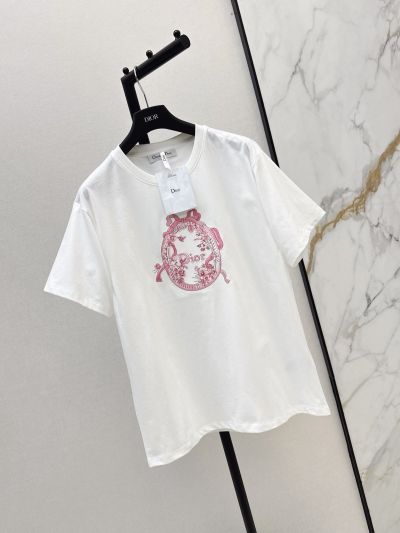 Dior Crew Neck Short Sleeve T-Shirt in White