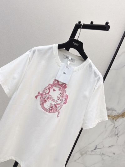 Dior Crew Neck Short Sleeve T-Shirt in White