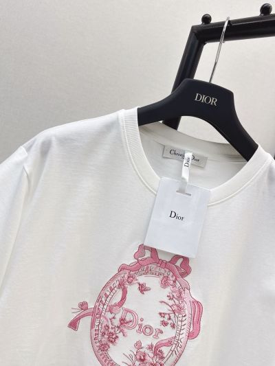 Dior Crew Neck Short Sleeve T-Shirt in White
