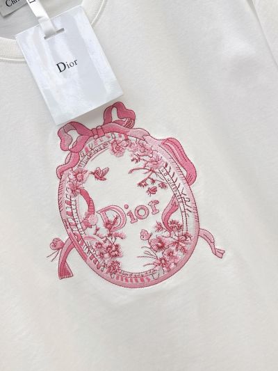 Dior Crew Neck Short Sleeve T-Shirt in White