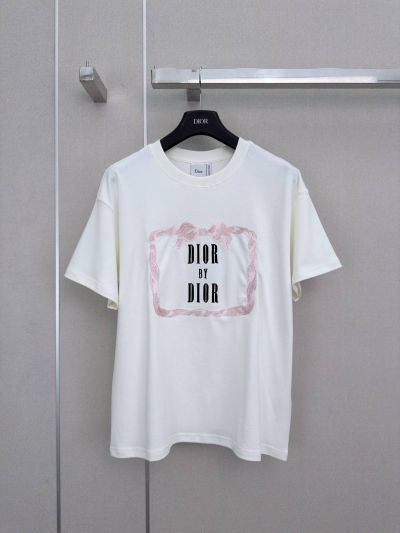 Dior Crew Neck Short Sleeve T-Shirt in White
