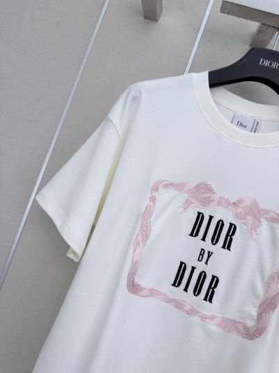 Dior Crew Neck Short Sleeve T-Shirt in White
