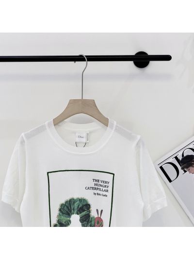 Dior Crew Neck Short Sleeve T-Shirt in White