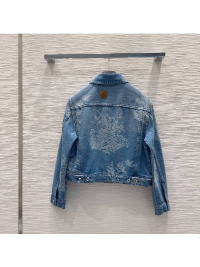 Dior Denim Button-Front Coat in Blue