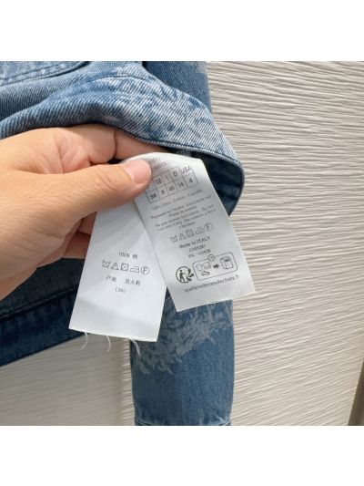 Dior Denim Button-Front Coat in Blue