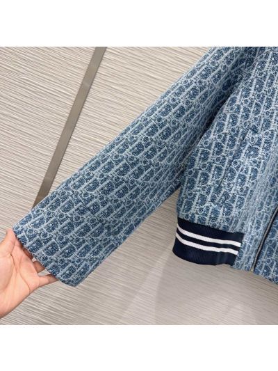 Dior Denim Monogram Set in Navy and White