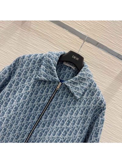 Dior Denim Monogram Set in Navy and White