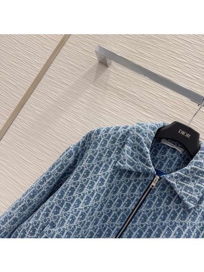 Dior Denim Monogram Set in Navy and White