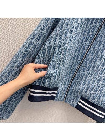 Dior Denim Monogram Set in Navy and White
