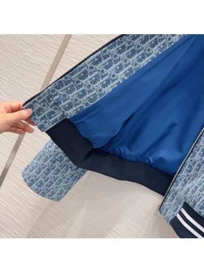 Dior Denim Monogram Set in Navy and White