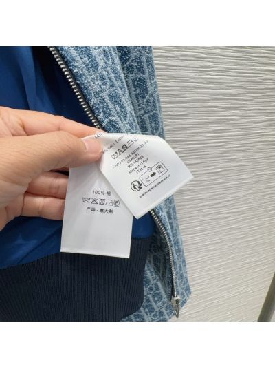 Dior Denim Monogram Set in Navy and White