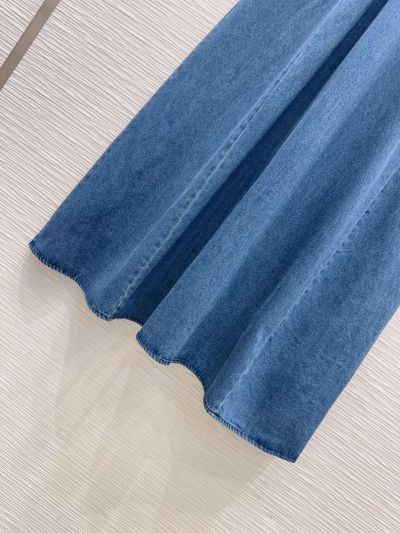 Dior Denim Short Sleeve Dress in Blue
