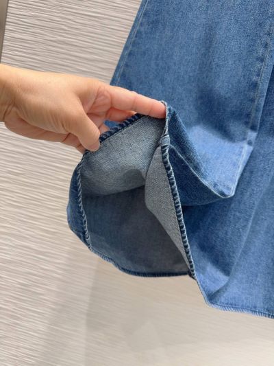 Dior Denim Short Sleeve Dress in Blue