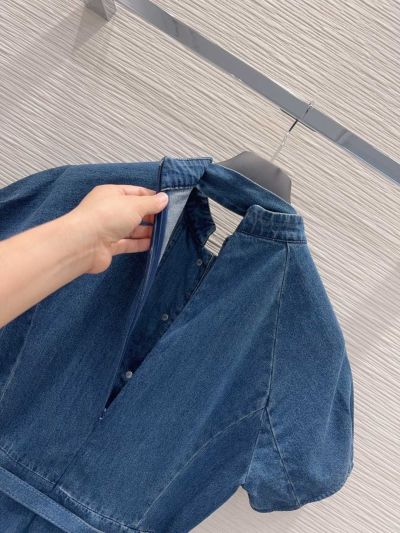 Dior Denim Short Sleeve Dress in Blue