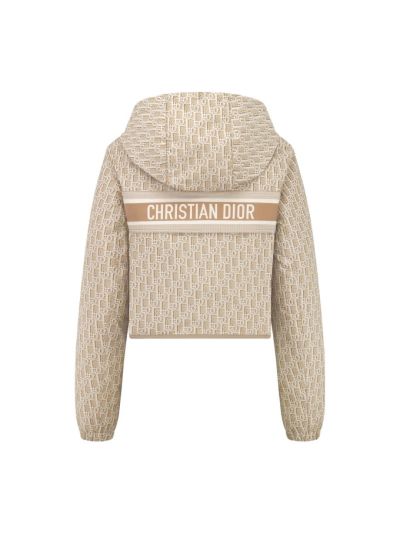 Dior Drawstring Monogram Jacket in Beige