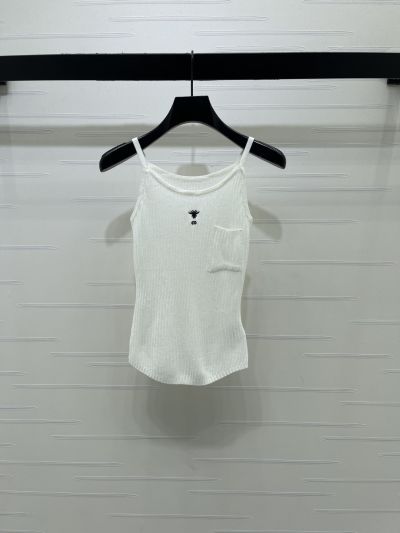 Dior Embroidered Button-Front Cardigan in White
